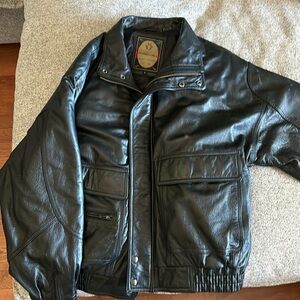 Genuine leather bomber jacket!